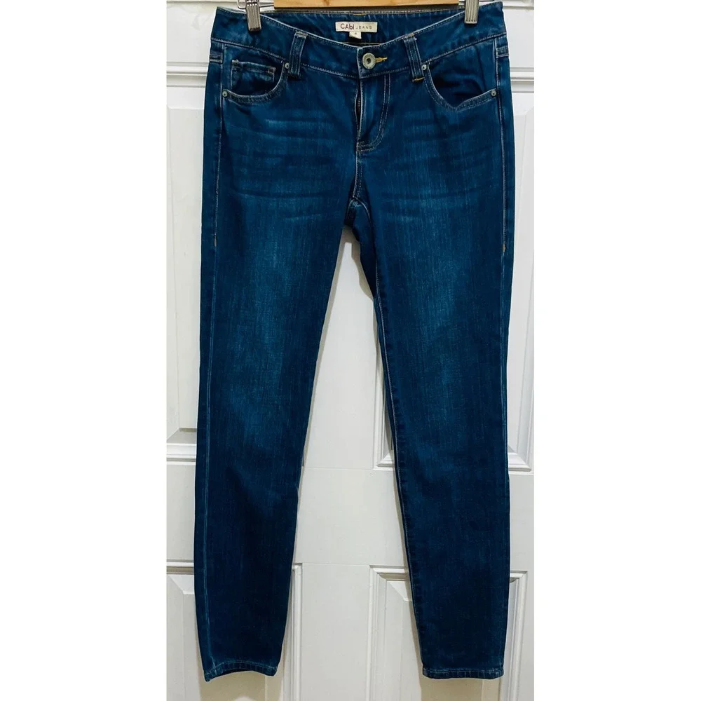 Cabi Jeans Women's Dark Wash Denim Skinny Leg Ankle Casual Size 4